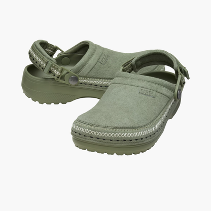 Classic Stitched Suede Clogs