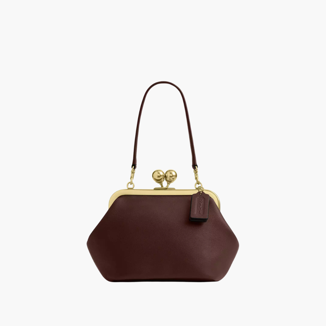 Classic Kisslock Top Handle Carryall Bag