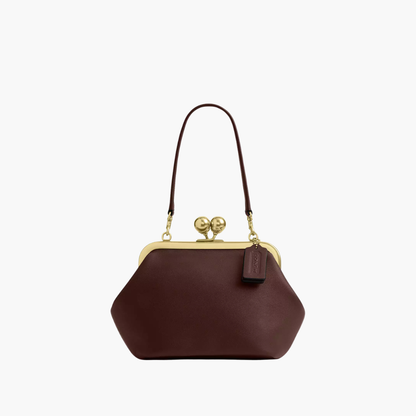Classic Kisslock Top Handle Carryall Bag