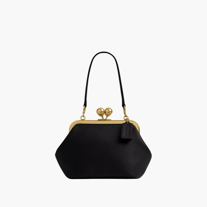 Classic Kisslock Top Handle Carryall Bag