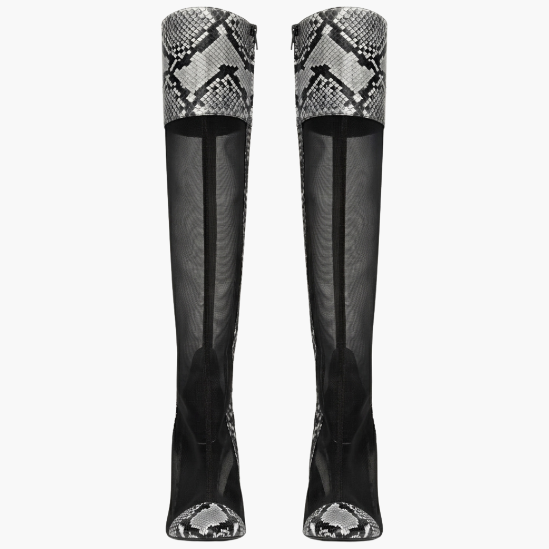 Serpentine Knee-High Boots