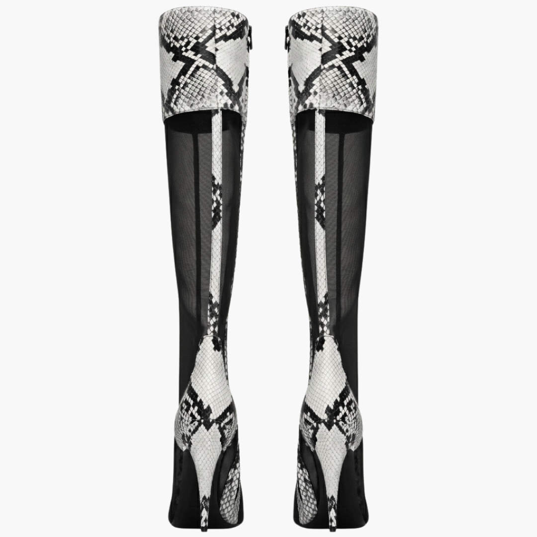Serpentine Knee-High Boots