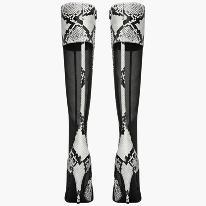 Serpentine Knee-High Boots